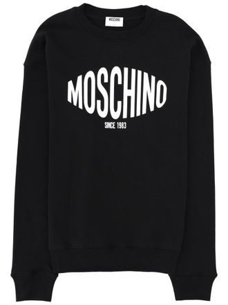 Moschino Black Crew Neck Logo Sweatshirt