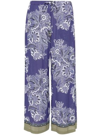 Etro Pantaloni a fiori - Blu
