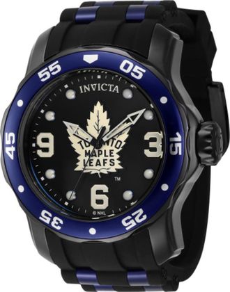 Invicta NHL Toronto Maple Leafs Quartz Black Dial Mens Watch 42648
