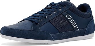 Lacoste Chaymon Suede Sneakers Mens Shoes Navy/White : 10.5 D - Medium, Leather/Suede