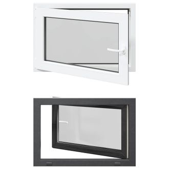 vidaXL Color Interno De Ventana De S&oacute;tano Blanco Risor 90 X 50 Cm Vidaxl
