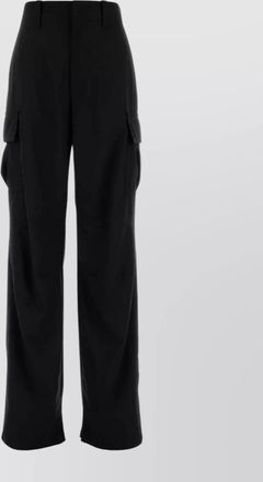 Bottega Veneta wool cargo wide-leg trousers