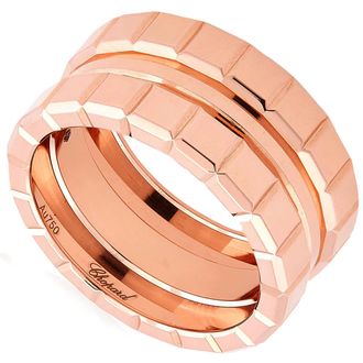Chopard Ice Cube 18K Rose Gold Ring, Size 57
