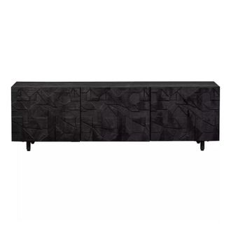 Woood Mueble de TV en madera de mango negro