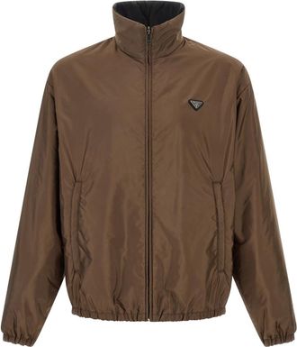 Prada Brown Mock Collar Jacket