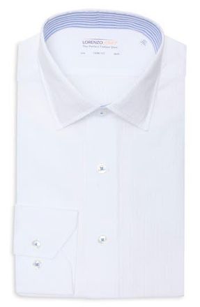 Lorenzo Uomo Trim Fit Cotton Seersucker Dress Shirt in White at Nordstrom Rack, Size 16.5 - 34