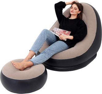 OEM Sof&aacute; Hinchable Con Reposapi&eacute;s Para Exteriores - Plegable (marr&oacute;n)