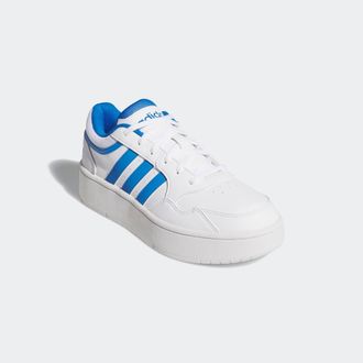adidas Sneaker ADIDAS SPORTSWEAR HOOPS 3.0 BOLD, Damen, Gr. 38,5, weiss (cloud wei&szlig;, blaubird, cloud wei&szlig;), Synthetik, Schuhe Sneaker