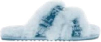 Lamofootwear Womens Eden Sheepskin Slide Slipper In Turquoise