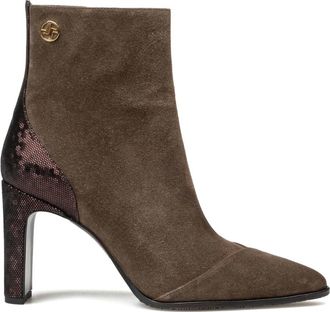 Floris Van Bommel Maysi Enkellaarsjes - Dames - Schoenen - Bruin - Maat: 38 EU Leer
