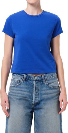 A Gold E Adine Shrunken Supima Cotton T-Shirt in Cobalt Bright Blue at Nordstrom, Size X-Small