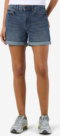 Noisy May Shorts NOISY MAY NMSMILEY NW SHORTS VI060MB NOOS, Damen, Gr. M, N-Gr, medium blau denim, Web, Obermaterial: 100% Baumwolle, unifarben, relaxed fit ca.