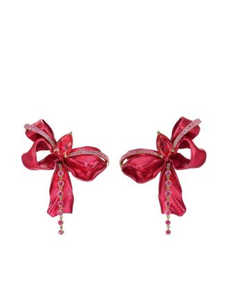 Anabela Chan 18kt yellow gold Cupids Bow ruby earrings - Red