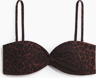 H&M Wattiertes Bandeau-Bikinitop - Beige