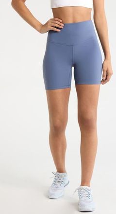 Zella Studio Luxe Bike Shorts in Blue Vintage at Nordstrom, Size Xx-Large