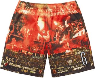 SUPREME Shorts Vinci Por Noi con stampa calcio - Arancione