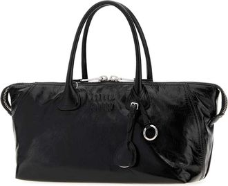 Miu Miu Womens Black Leather Handbag Nero Vitello Borse A Mano Bag