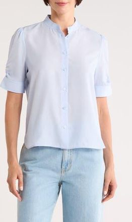 Frame Denim The Frankie Puff Sleeve Shirt in Chambray Blue at Nordstrom Rack, Size X-Large