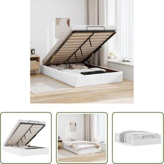 vidaXL Struttura letto - Struttura Letto Pouf senza Materasso 120x200 cm Similpelle
