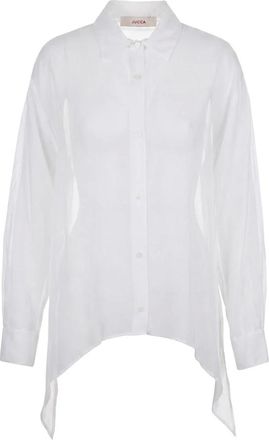 Jucca Shirts, female, White, Size: M Camicia colletto classico in mussola