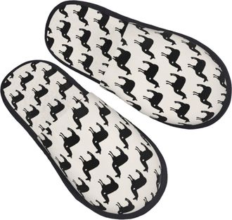 Generic Fluffy Slippers Llama Alpaca Silhouette Soft Slipper Warm Cotton Slipper For Men Indoor Ladies L