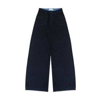 Marine Serre Donna, Jeans, Nero, XL, new