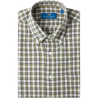 Robert Talbott Hardy Plaid Shirt in Green Plaid at Nordstrom, Size Large