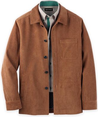Paul Fredrick Microfiber Corduroy Shirt Jacket