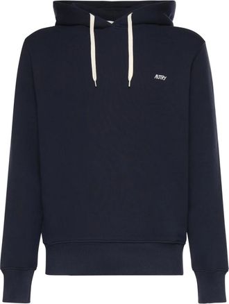 Autry Hoodie met geborduurd logo - Heren - Hoodies - Blauw - S - Katoen - Hoodies & sweatvesten
