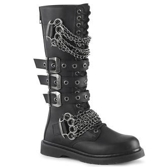Demonia Mens Bolt 450 Black Vegan Leather Gothic Boots - Size UK 3