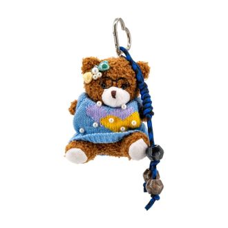 Like Dreams Womens Teddy Scholar Bag Charm In Blue