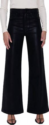 Pistola Denim Lana Ultra Wide Leg Jeans In Coated Noir