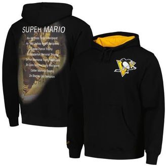 Mitchell & Ness Mens Mitchell & Ness Mario Lemieux Black Pittsburgh Penguins Premium Name & Number Fleece Pullover Sweatshirt at Nordstrom, Size Medium