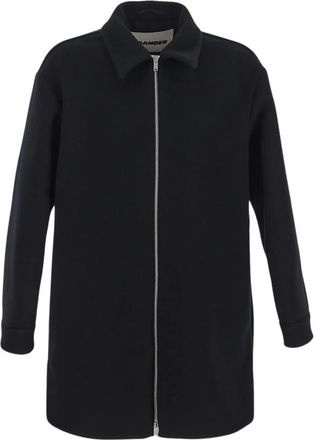 Jil Sander Felt Jas met Ruwe Rand - Heren - Zomerjassen - Zwart - L - Jassen