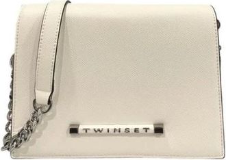 Twinset Cross Body Bags, female, White, Size: ONE SIZE Polyethylene Crossbody Bag with Adjustable Strap