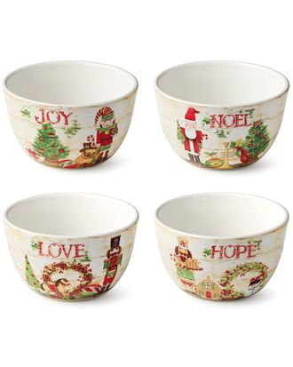 Certified International Nutcracker Parade Set Of 4 Ice Cream Bowls