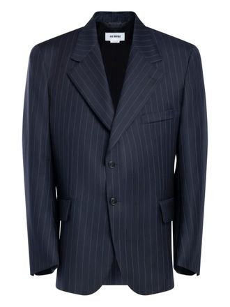 Hed Mayner pinstripe button jacket - Blue