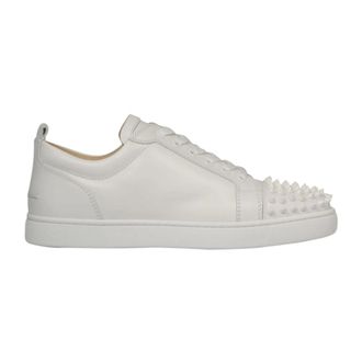 Christian Louboutin Schoenen, Heren, Wit, 42 EU, Leer, Louis Junior Spikes Sportschoenen