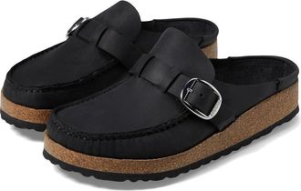 Birkenstock Buckley - Oiled Leather Womens Clog Shoes Black : EU 41 (US Womens 10-10.5) Regular, Suede
