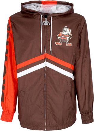 Mitchell & Ness Cleveland Browns Windbreaker Full Zip - Heren - Fitness - Bruin - L - Polyester - Fitness