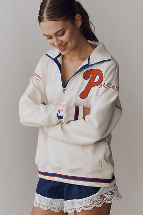 Terez Cotton MLB Quarter-Zip Sweatshirt