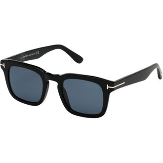 Tom Ford Black Acetate Square Blue Mens Sunglasses FT0751 01V 50