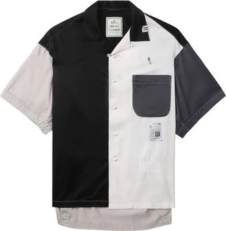Miharayasuhiro Camicia con design color-block - Nero