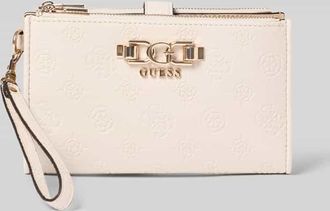 Guess Portemonnaie mit Allover-Logo-Detail Modell Anise in Offwhite, Gr&ouml;&szlig;e 1