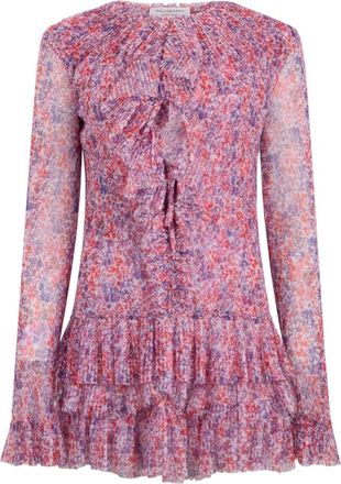 Philosophy di Lorenzo Serafini Bloesemprint Blouse - Dames - Blouses - Roze - XS - Polyester - Overhemden