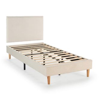 HOMN Base tapizada + cabecero 90x190 cm beige