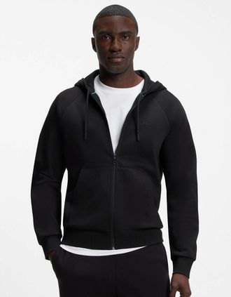 HUGO BOSS Mens BOSS Green Saggy Mens Zip Hoodie - Black 001 - Size: 42