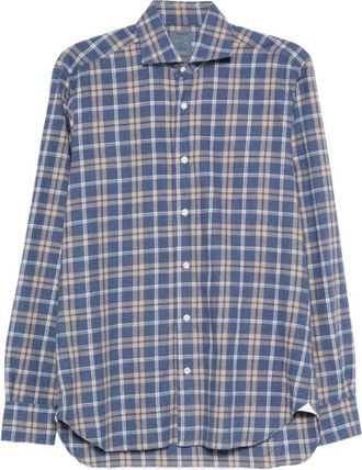Barba Classic Plaid Long-Sleeve Button-Up Shirt
