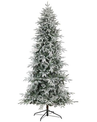 Nearly Natural 8.5Ft. Flocked Manchester Spruce Artificial Christmas Tree