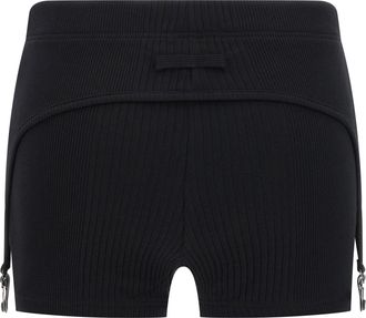 Jean Paul Gaultier Womens Black Cotton Bermuda Shorts